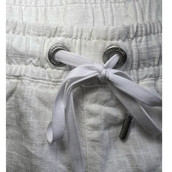 NWT DKNY Linen Blend Cargo Shorts, White, size 1X, Plus Size, Pull-On Drawstring - Picture 3 of 15